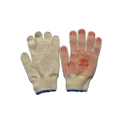 OH-Găng tay len chấm hạt nhựa PVC (70g) loại 1